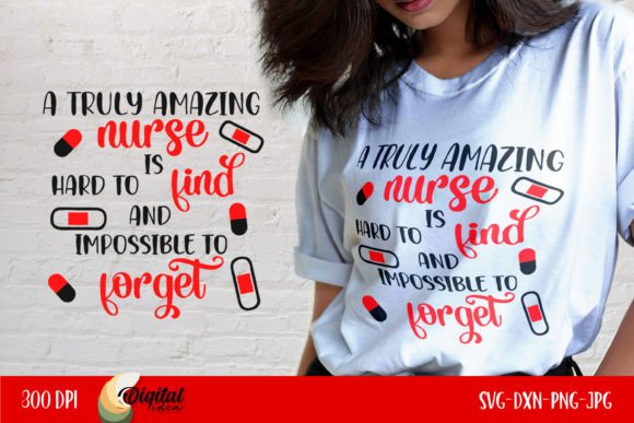 Amazing Nurse SVG: Graphics for T-Shirt Designs