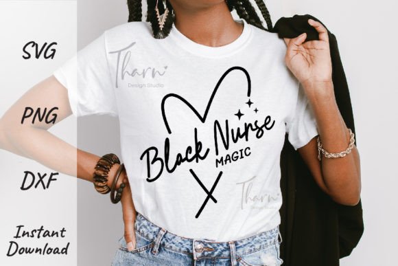 Black History Nurse Graphics for T-Shirt Designs