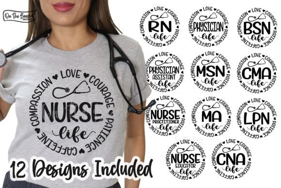 Nurse Life Bundle: Graphics for T-Shirt Designs