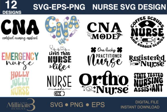 Nurse SVG Bundle: Graphics for T-Shirt Designs
