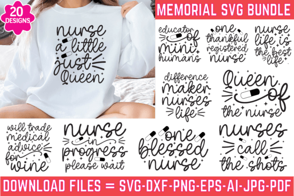Nurse SVG Bundle: Graphics for T-Shirt Designs