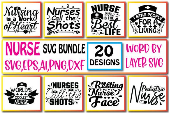 Nurse SVG Bundle Vol. 1: Graphics for T-Shirt Designs