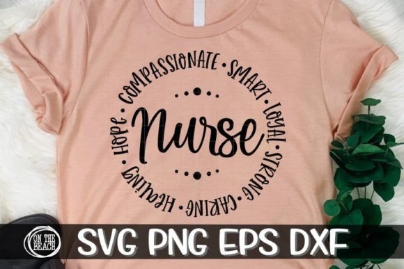 Nurse SVG Circle Words: Graphics for T-Shirt Designs