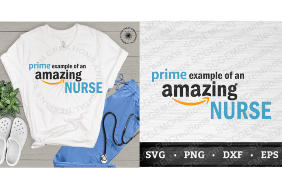 Prime Example of an Amazing Nurse SVG for T-Shirt Designs and Graphics