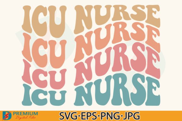 Retro ICU Nurse Graphics for T-Shirt Designs