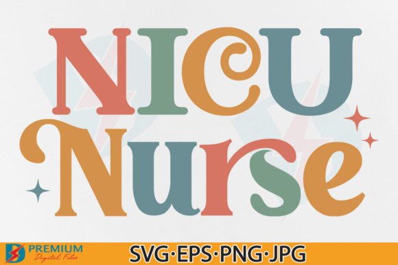 Retro NICU Nurse Graphics for T-Shirt Designs