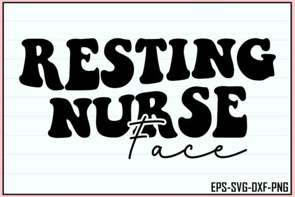 Retro Nurse Face Graphics for T-Shirt Designs