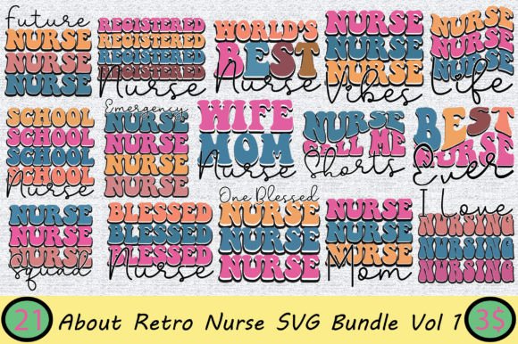 Retro Nurse Graphics & Print Templates Review