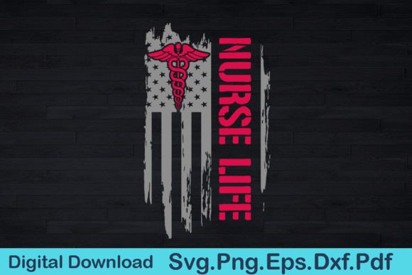 USA Flag Nurse SVG: Graphics for T-Shirt Designs
